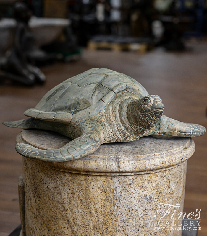 Bronze Statues  - Green Sea Turtle Bronze Statue - BS-1419